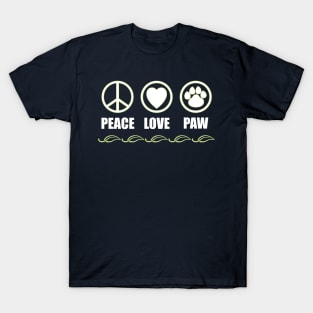 Peace, Love, Paw T-Shirt